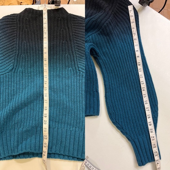 Equipment Ombre Karilena Sweater Black/Blue Wool Knit - Picture 5 of 16